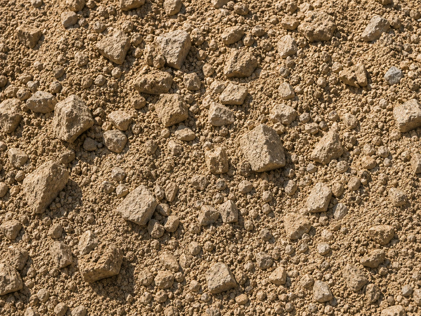Material integral de cantera para rellenos, terraplenes y preparación de terrenos